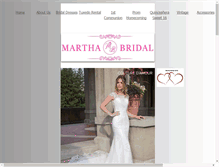 Tablet Screenshot of marthabridal.com